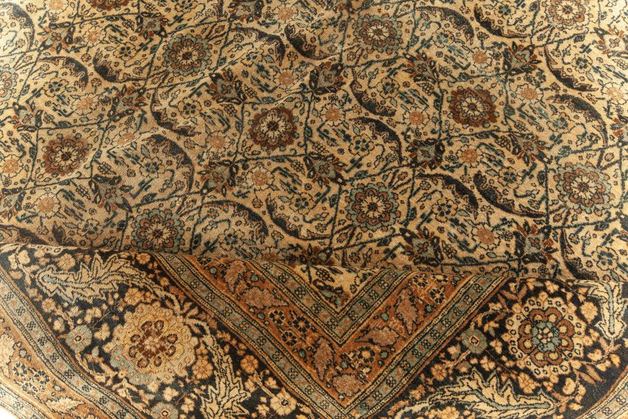 Authentic 19th Century Persian Tabriz Handmade Wool Carpet BB5925