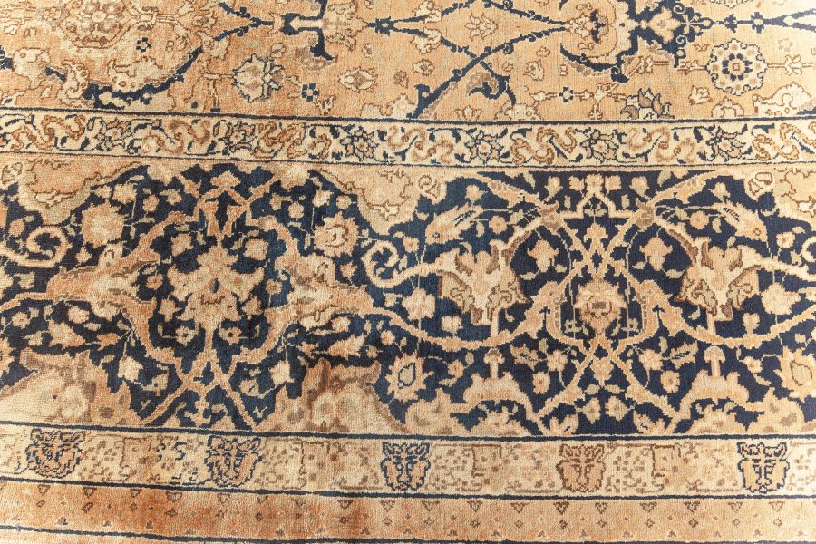 Fine Antique Persian Tabriz Handmade Wool Carpet BB5927