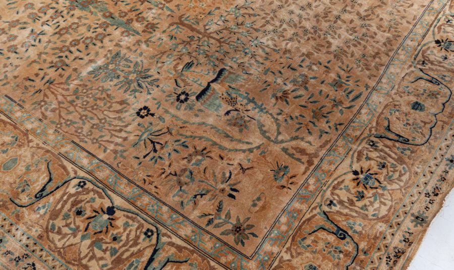 One-of-a-kind Oversized Antique North Indian Handmade Wool Rug BB5982