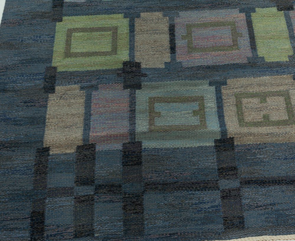 Mid-century “Spice Hall” Swedish Rug in Pastel Tones by Judith Johansson BB6016