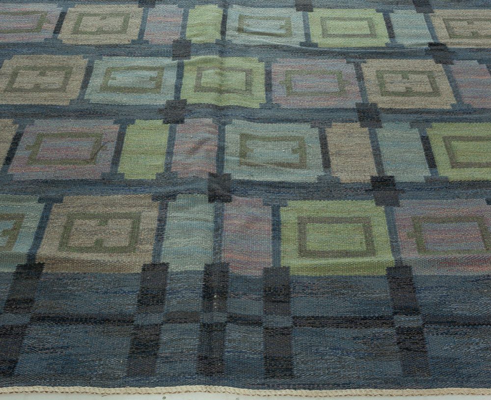 Mid-century “Spice Hall” Swedish Rug in Pastel Tones by Judith Johansson BB6016