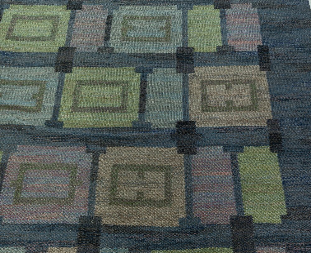 Mid-century “Spice Hall” Swedish Rug in Pastel Tones by Judith Johansson BB6016