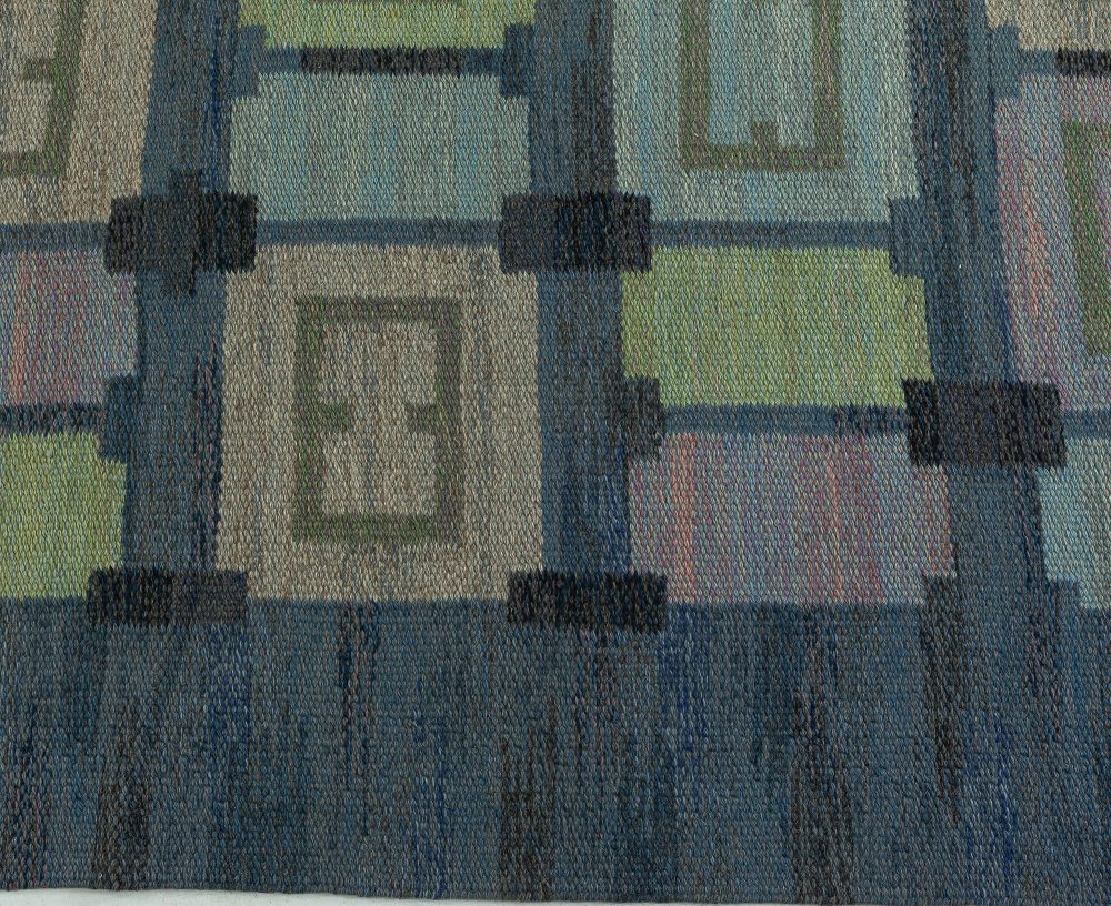 Mid-century “Spice Hall” Swedish Rug in Pastel Tones by Judith Johansson BB6016