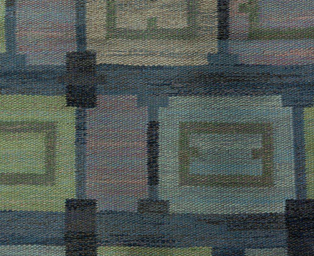 Mid-century “Spice Hall” Swedish Rug in Pastel Tones by Judith Johansson BB6016