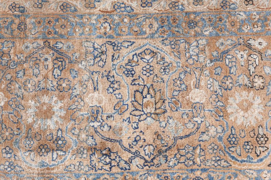 Large Antique North Indian Brown Handmade Wool Rug BB6024