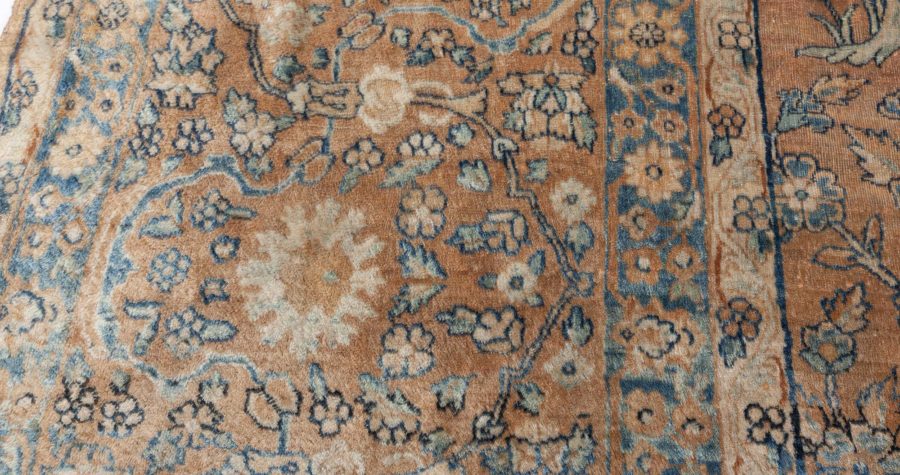 Large Antique North Indian Brown Handmade Wool Rug BB6024