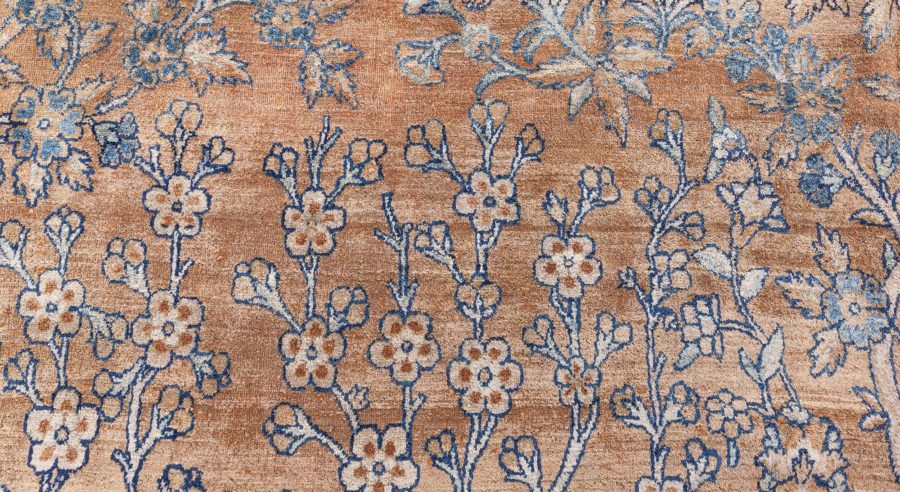 Large Antique North Indian Brown Handmade Wool Rug BB6024