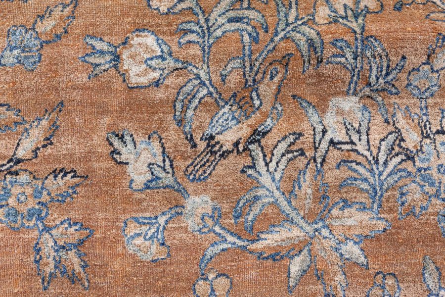 Large Antique North Indian Brown Handmade Wool Rug BB6024