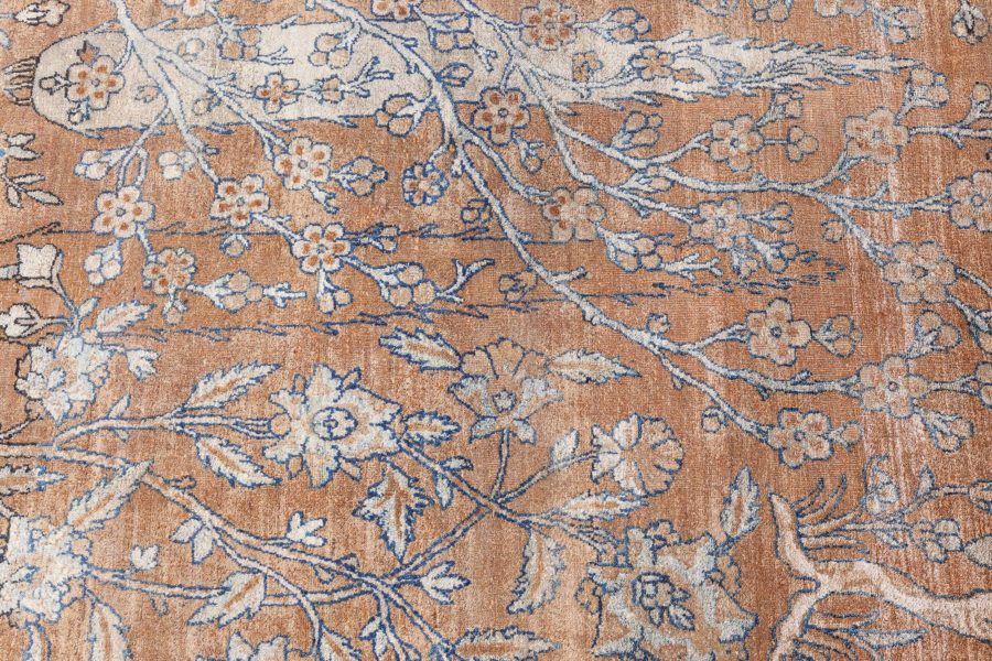 Large Antique North Indian Brown Handmade Wool Rug BB6024
