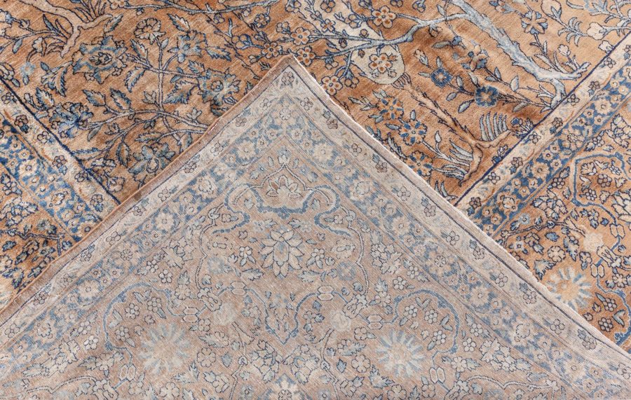 Large Antique North Indian Brown Handmade Wool Rug BB6024