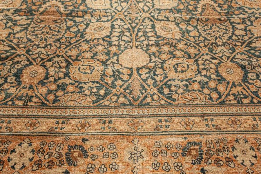 Fine Antique Persian Tabriz Handmade Wool Rug BB6031