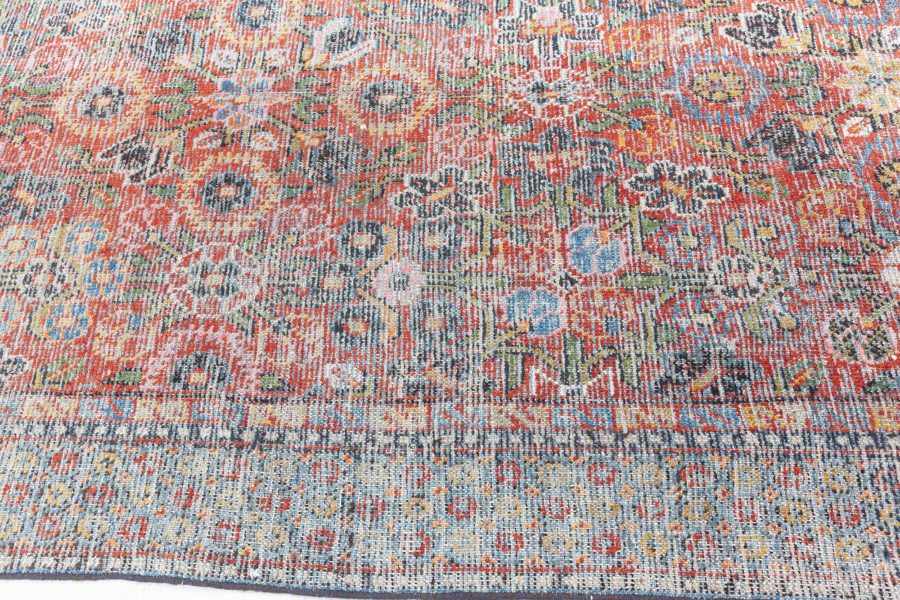 Authentic 1850s Samarkand Handmade Silk Rug BB6065