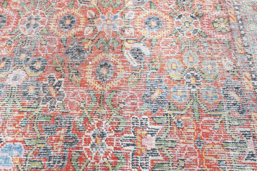 Authentic 1850s Samarkand Handmade Silk Rug BB6065