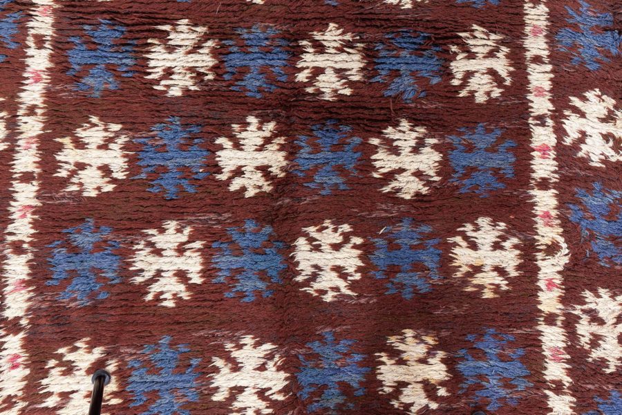 Vintage Swedish pile rug (svarta prinsen) by Marta Maas Fjetterstrom BB6066
