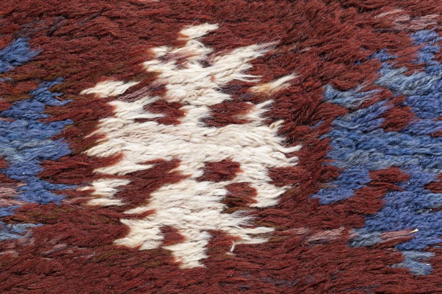 Vintage Swedish pile rug (svarta prinsen) by Marta Maas Fjetterstrom BB6066