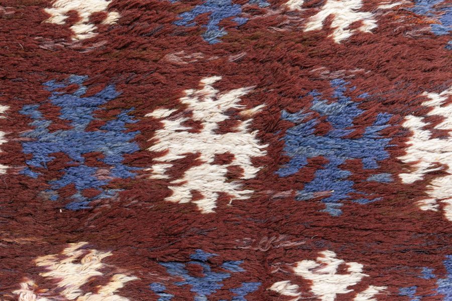 Vintage Swedish pile rug (svarta prinsen) by Marta Maas Fjetterstrom BB6066