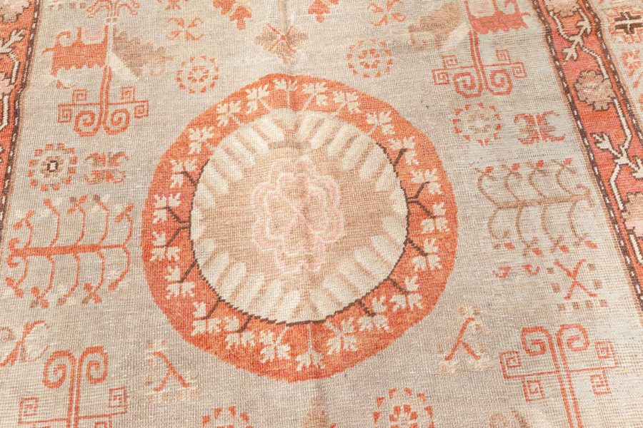 Vintage Samarkand Handmade Wool Rug BB6095