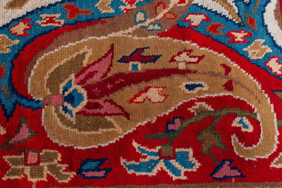 Authentic English Axminster Blue, Red Carpet BB6127