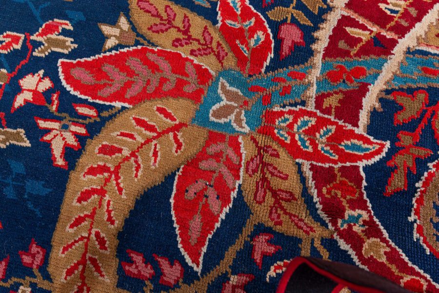 Authentic English Axminster Blue, Red Carpet BB6127