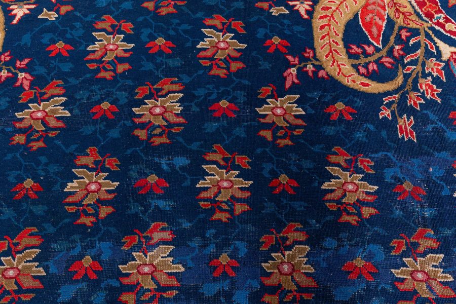 Authentic English Axminster Blue, Red Carpet BB6127