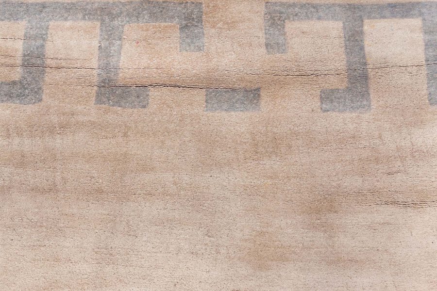 Mid-20th Century Art Deco Chinese Handwoven Wool Rug in Steel Gray Color BB6221