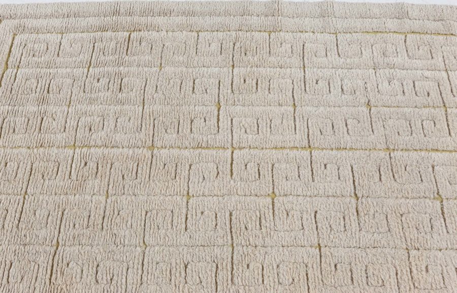 Midcentury Swedish Half-Pile Gray Rug BB6239