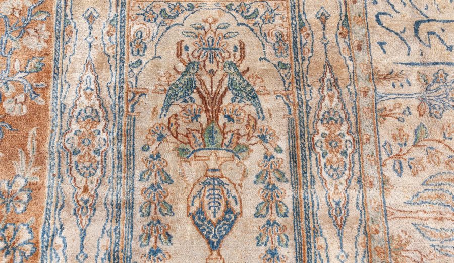 Authentic Early 20th Century Persian Kirman Handmade Wool Carpet BB7113