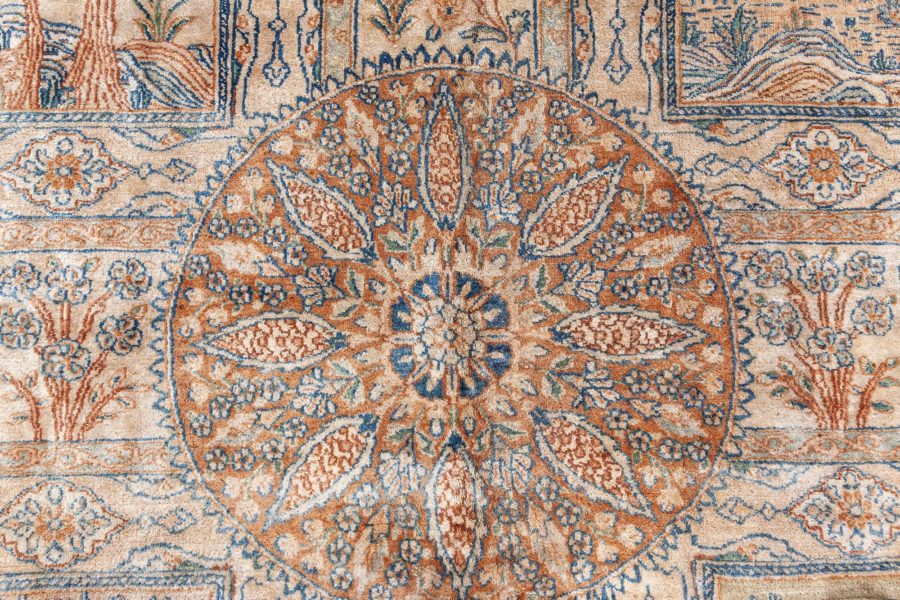 Authentic Early 20th Century Persian Kirman Handmade Wool Carpet BB7113