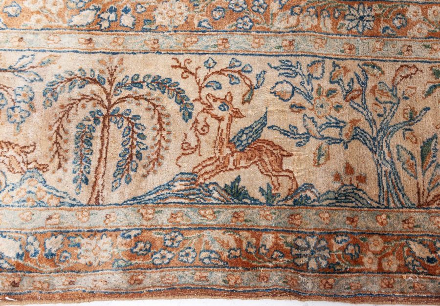 Authentic Early 20th Century Persian Kirman Handmade Wool Carpet BB7113
