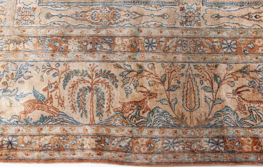 Authentic Early 20th Century Persian Kirman Handmade Wool Carpet BB7113