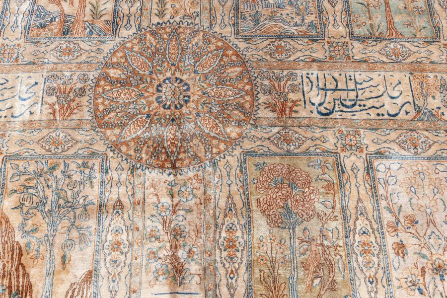 Authentic Early 20th Century Persian Kirman Handmade Wool Carpet BB7113
