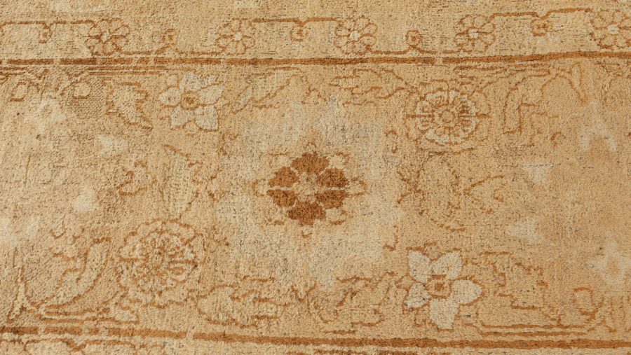 Antique Indian Amritsar Botanic Handmade Wool Rug BB7129