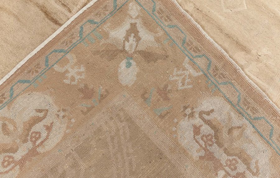 Vintage Chinese Art Deco Handwoven Wool Rug BB7134