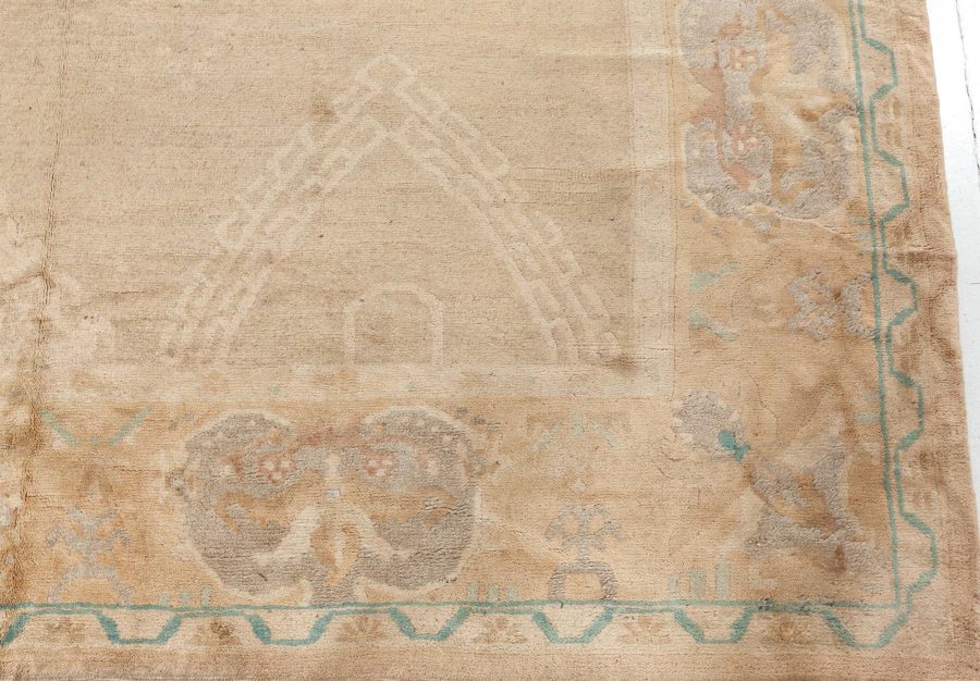 Vintage Chinese Art Deco Handwoven Wool Rug BB7134