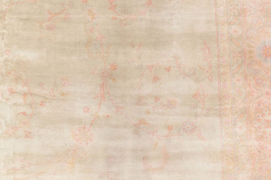 Antique Turkish Borlou Botanic Handwoven Wool Rug BB7138