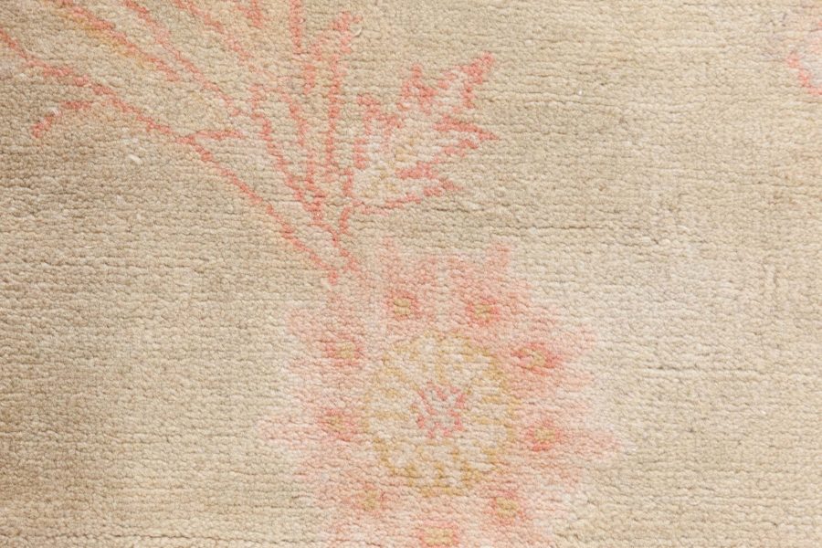 Antique Turkish Borlou Botanic Handwoven Wool Rug BB7138