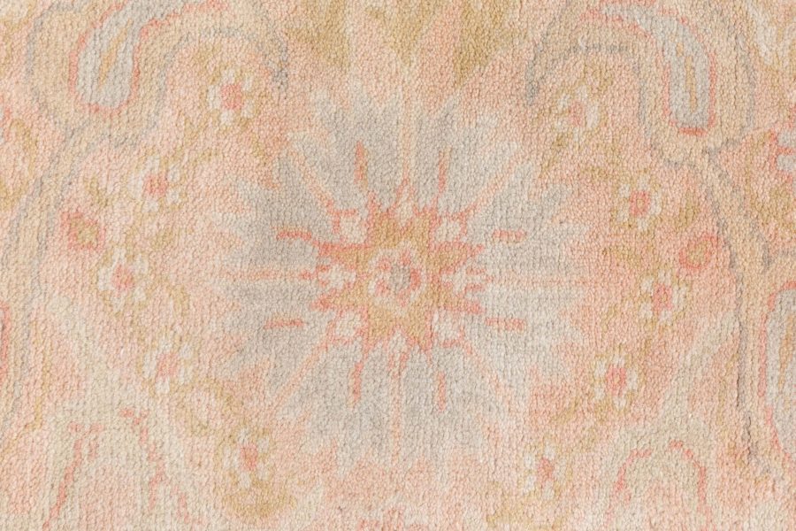 Antique Turkish Borlou Botanic Handwoven Wool Rug BB7138