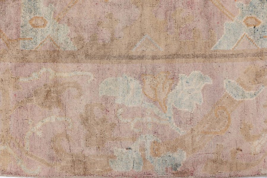 Oversized Vintage Chinese Camel and Light Green Wool Carpet BB7170