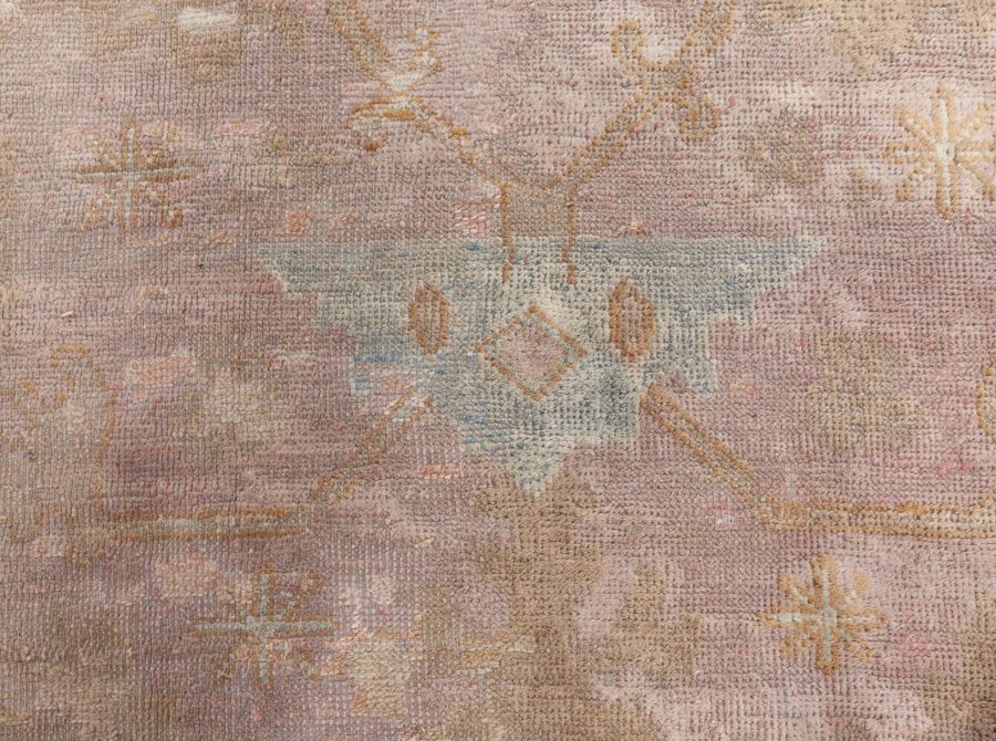 Oversized Vintage Chinese Camel and Light Green Wool Carpet BB7170