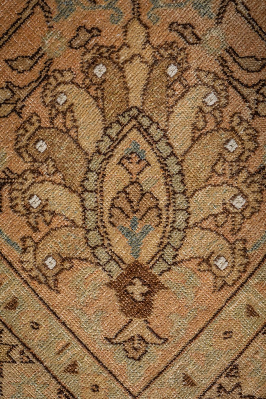 Authentic 19th Century Persian Tabriz Beige, Blue, Brown Wool Carpet BB7209