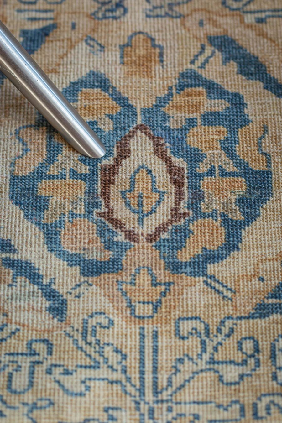 High-Quality Vintage Persian Tabriz Botanic Handmade Wool Carpet BB7210