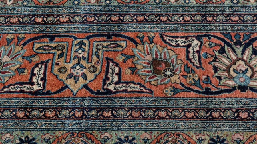 19th Century Persian Tabriz Handwoven Wool Rug BB7223
