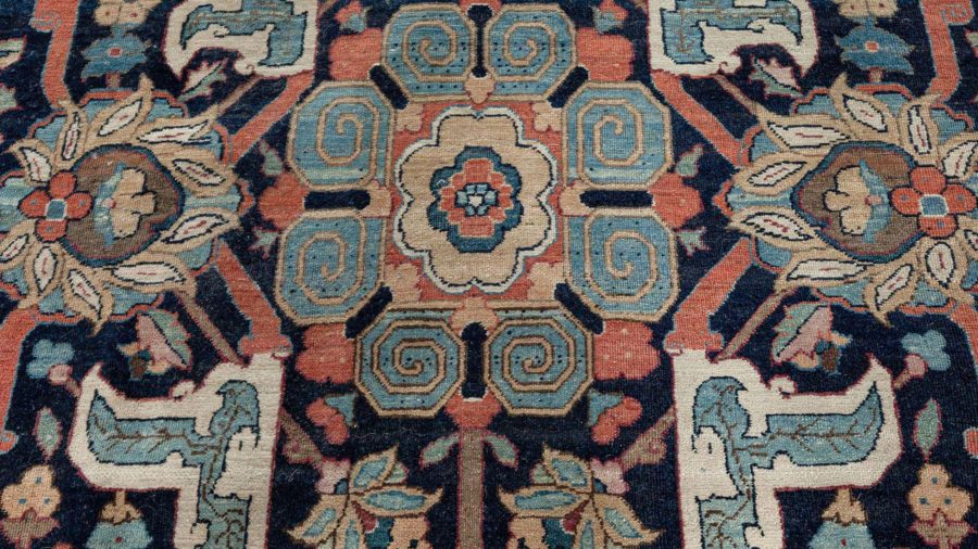 19th Century Persian Tabriz Handwoven Wool Rug BB7223