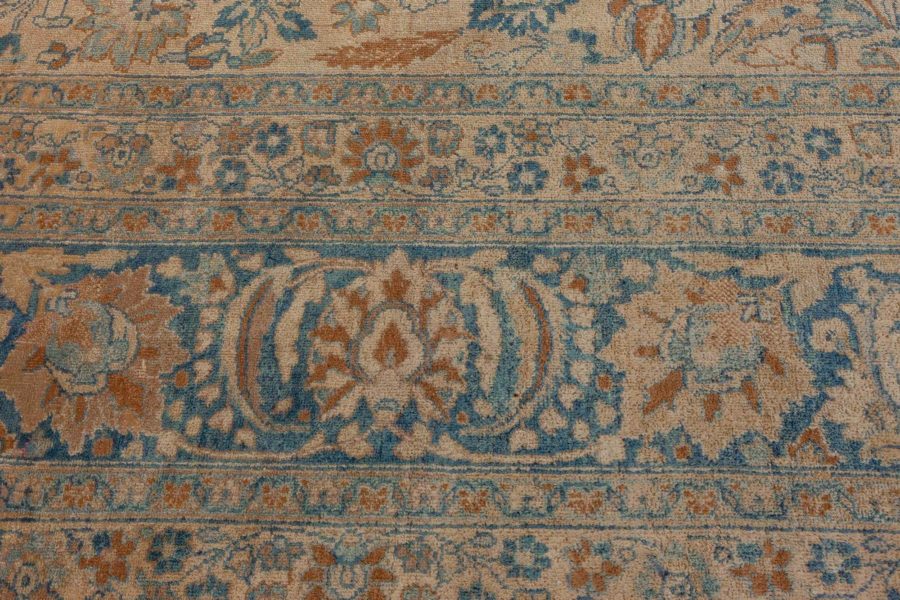 Authentic 1900s Persian Kirman Handmade Wool Rug BB7255