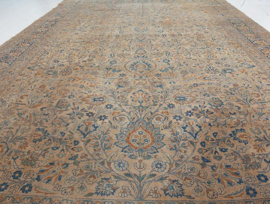 Authentic 1900s Persian Kirman Handmade Wool Rug BB7255