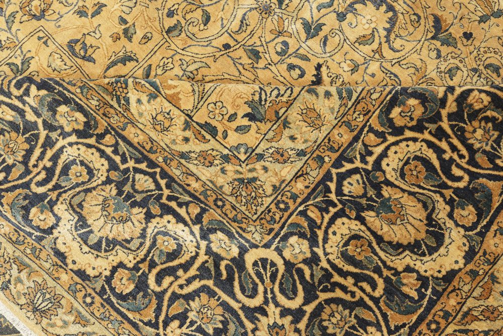 One-of-a-kind Oversized Antique Persian Kirman Handmade Wool Carpet BB7258