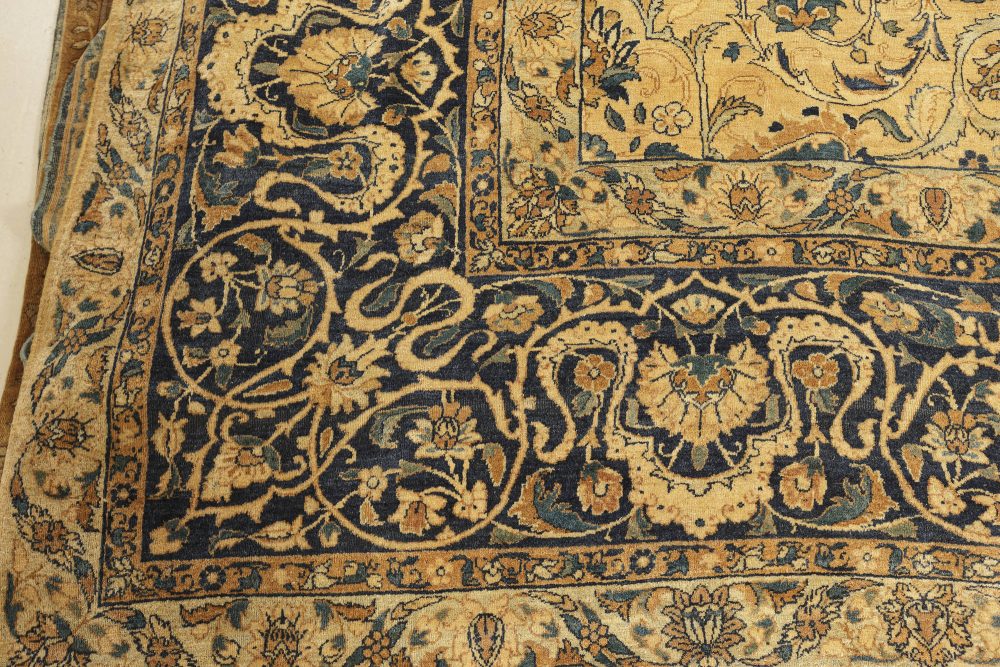 One-of-a-kind Oversized Antique Persian Kirman Handmade Wool Carpet BB7258