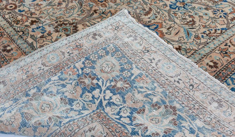 Antique Persian Khorassan Botanic Handmade Wool Rug BB7286