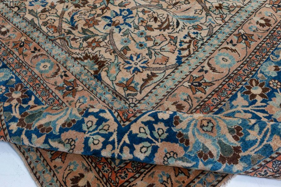 Antique Persian Khorassan Botanic Handmade Wool Rug BB7286