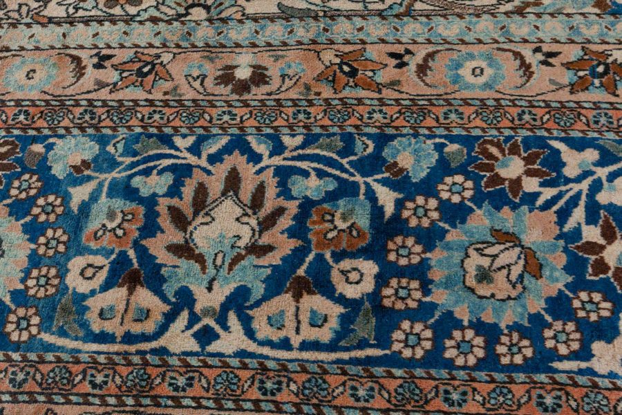 Antique Persian Khorassan Botanic Handmade Wool Rug BB7286